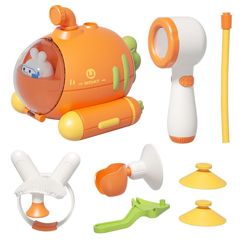 Baby Bath Electric Submarine Toys Shower Sucker Interactive Play Spray Bathtub Water Toys Sprinkler Baby Shower For Kids