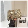 Elegant Chain Tote Bag Blingbling Female Handbag Simple Sequin Shoulder Bag  Lady Girl
