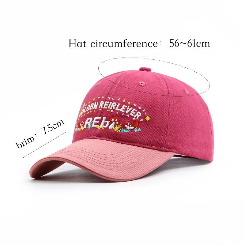 Sweet and cute mushroom baseball cap children's summer big head circumference versatile sunshade face small cap