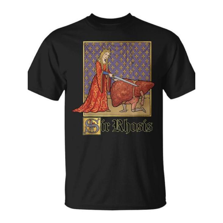 Sir Rhosis Medieval Pun Meme Liver Drunk T-Shirt - Men s Crew Neck Sweatshirt - Casual Wear - Comfortable Fabric - Regular Fit - Suitable for S