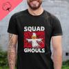 "Ghost Squad Halloween" Ghost Cotton T-shirt, Cute Ghost T-shirt, Comfortable Retro Autumn Top, Halloween Costume Shirt