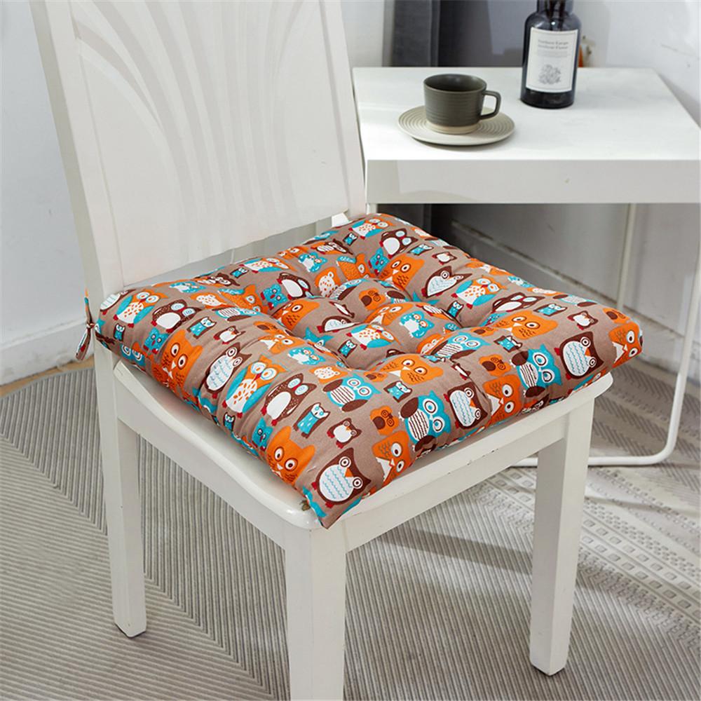 40*40cm Garden Patio Sofa Coarse Cloth Chair Seat Pads Cotton Linen Cushion Dining Cushions