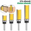 1/4 Handle Imitation Trimming Cutter Slotting Cutter 1-4pc Straight Edge Imitation Cutter Outlet Engraving Machine Milling Cutter
