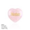 30mm Natural Crystal Rose Quartz Heart Shape Engraved Mother Healing Crystals Palm Stones Ornament Home Decor Family Member Gift