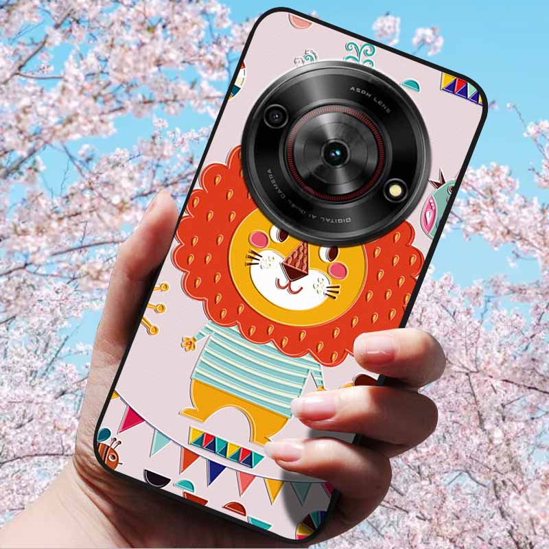 For ZTE Blade A75 5G 6.6" Cases 3D Relief Flower Soft Silicone Luxury Cover for ZTE Blade A75 5G 3D Phone Cases ZTE Blade Z2357N