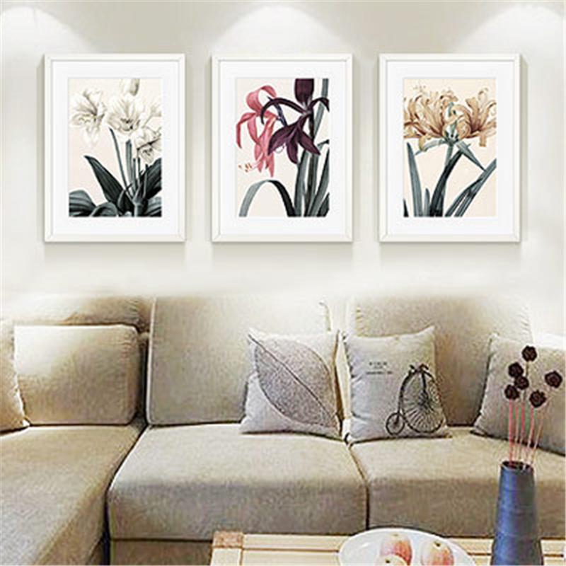 

Скандинавская декоративная картина на холсте без рамки, картина маслом, красивые красные и белые цветы, зеленые листья для плакатов для спальни