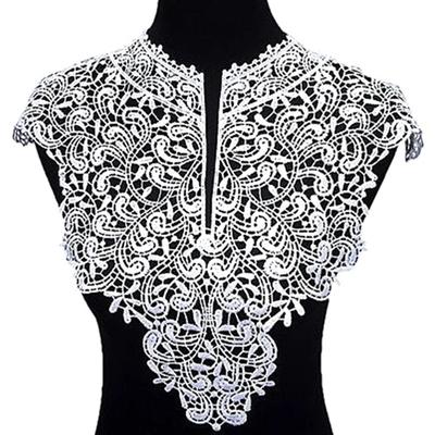 Women Neckline Clothes Detachable Tops European Embroidery Fake Collar DIY Elegant Lace Flower Sewing Apparel Accessories Hollow
