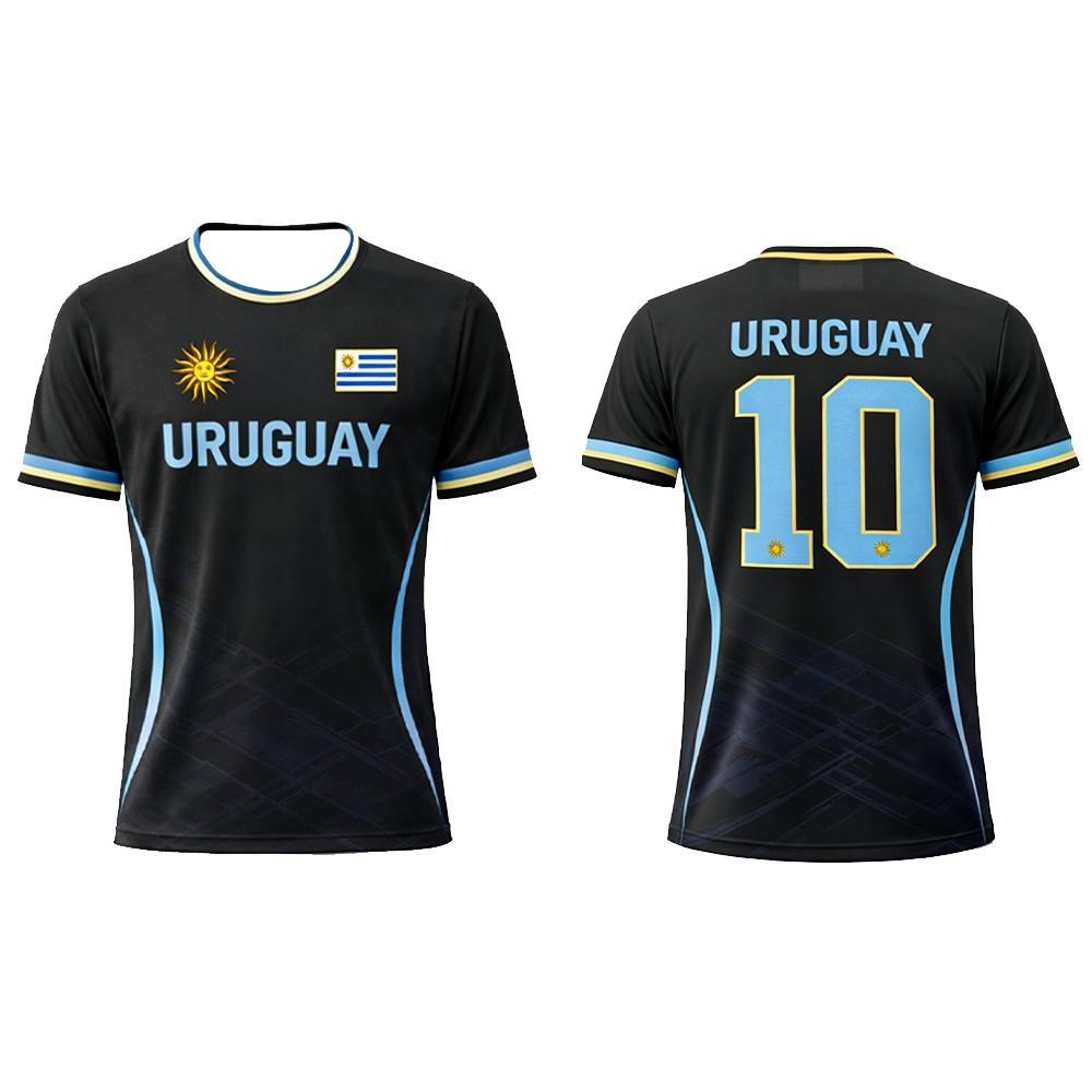 Uruguay Flag Print T-shirt 2026 Summer Soccer Training Uniform Men Women Outdoor Breathable