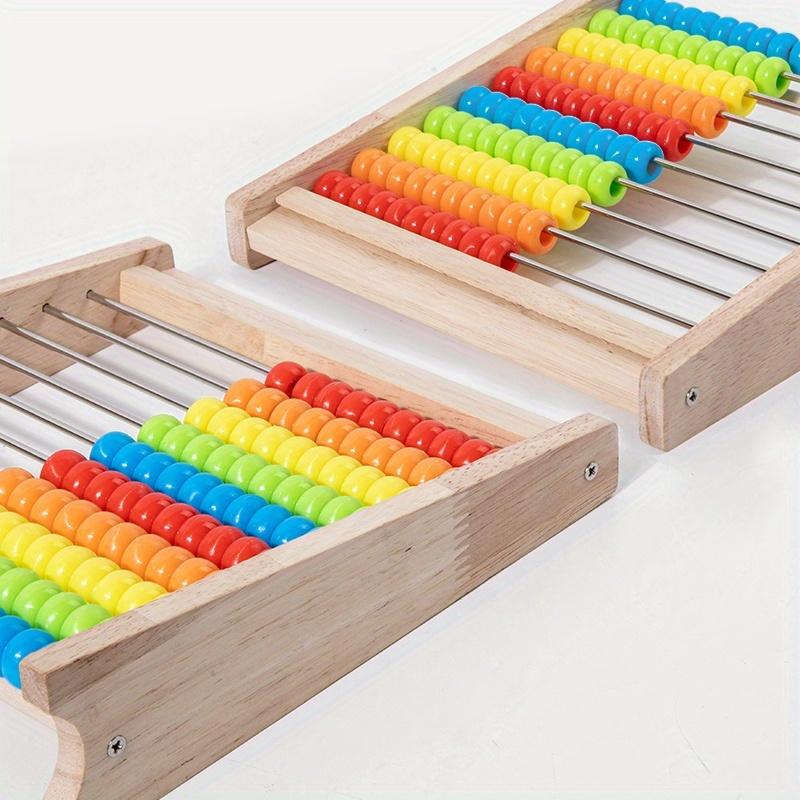 Wooden Math Calculation Rack, Mathematical Practice Toy, Wooden Educational Toy with Addition and Subtraction Table, Perfect Gift for Various Holidays
