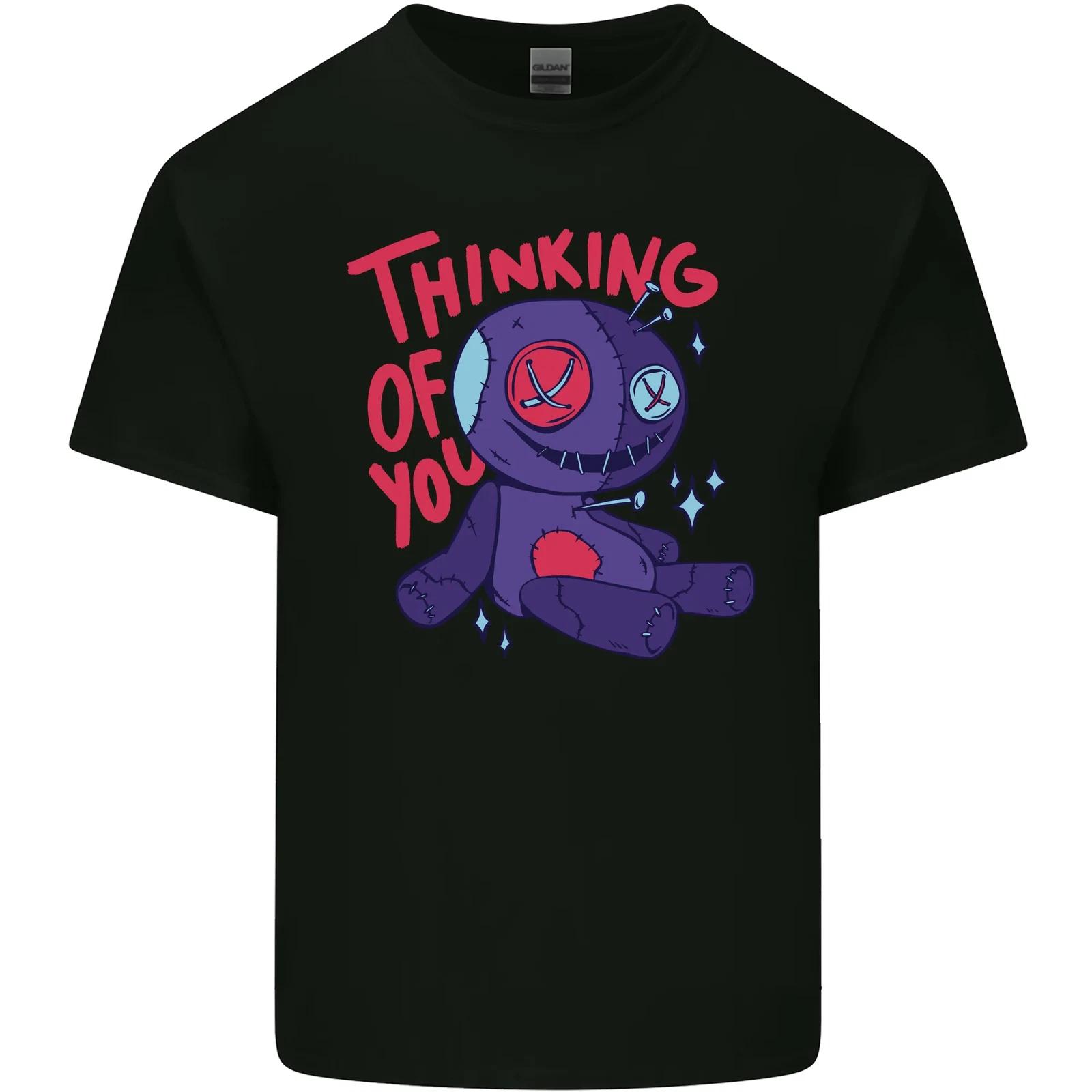 Thinking of You Voodoo Doll Halloween Black Magic Kids T-Shirt Childrens M