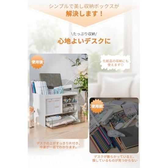 Desk organizerdesktop storagesmall item holderlarge capacitydrawerpen holderstorage boxno assembly requiredstationerycosmeticsremote