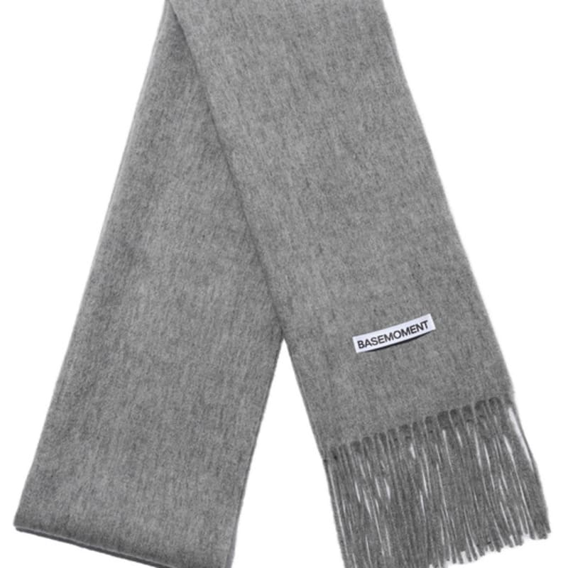 BASEMOMENT Cachecol 100% Lã Cinza