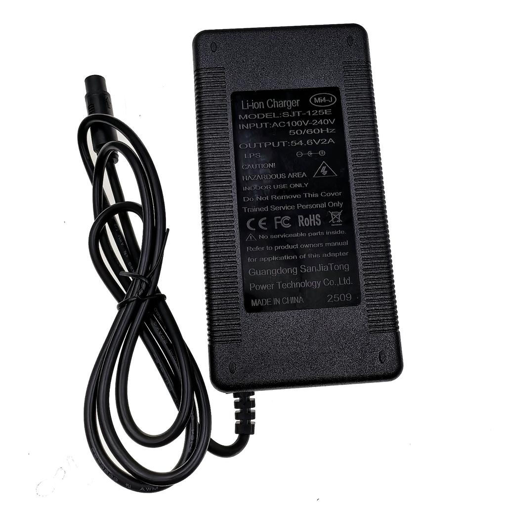 54.6V 2A charger for 48v 13S Li-ion battery 18650 battery pack with MI4-Julet 3105 connector