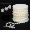 Imitation Pearls String Beads Chain for Art Craft 25M Artificial Pearls Beads Chain for Bridals Dress Wedding Decoration