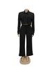TW584 Women's Autumn Fashion Lapel Long Sleeve High Waist Wide Leg Pants Elegant Suit