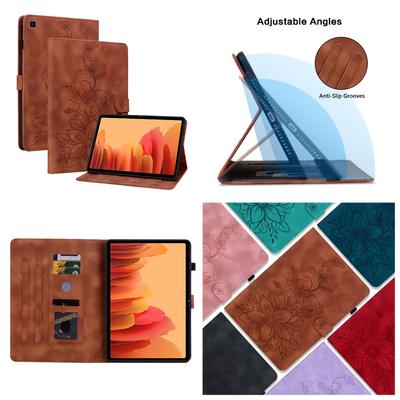 Pentru Samsung Galaxy Tab A7 10.4 (2020) (SM-T500 (Doar Wi-Fi); SM-T505 (LTE)).Husă pentru tabletă din piele PU, cu design floral rafinat în relief