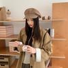 5 Early Autumn New Plaid Newsboy Hat Women's Big Head Circumference Shows the Small Beret Tide