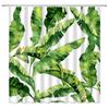 Green Tropical Plants Shower Curtain Bathroom Waterproof Polyester Shower Curtain Leaves Printing Curtains for Bathroom Shower
