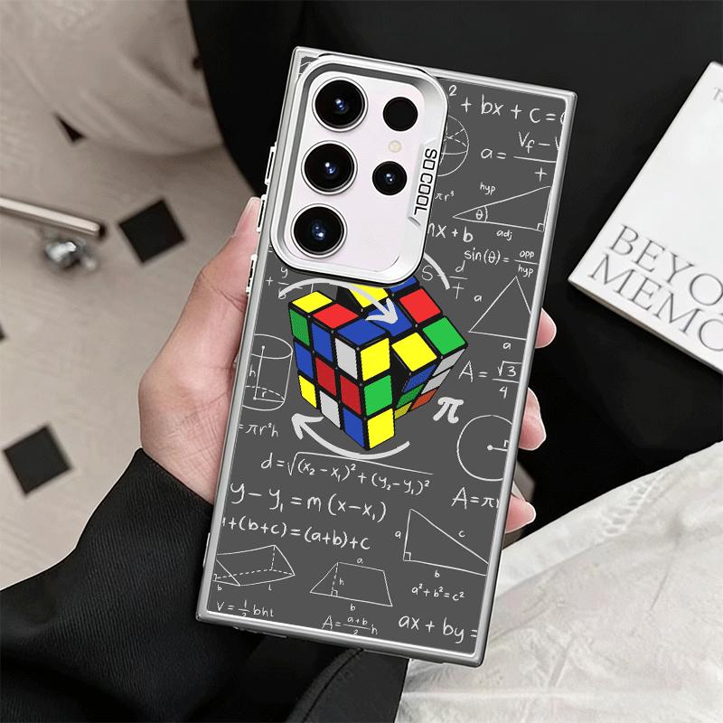 Rubik Cube Formula Spoofs Math Shockproof Phone Case for Samsung Galaxy S26 Edge S25 Ultra S24 FE S23 Plus S21 Cover Anti Fall F