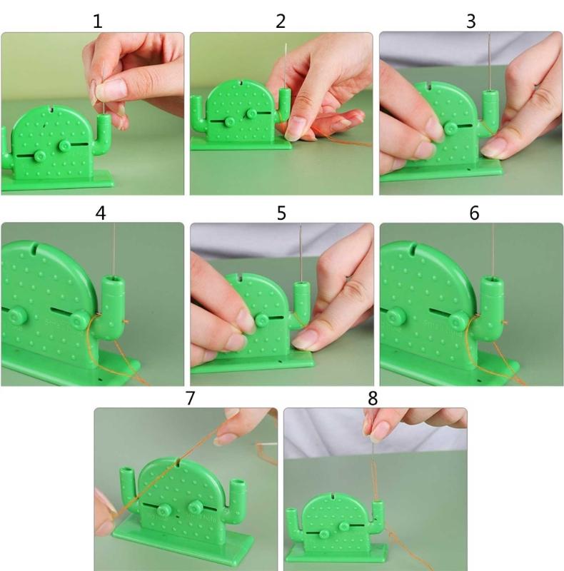 Needle Threader Double-headed Needle Hand Threader Practical Quick Sewing Needle Changer Automatic Needle Threader Tool