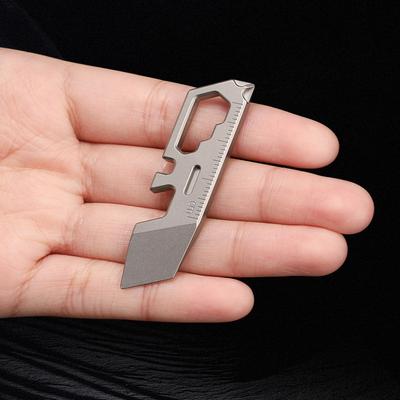 Portable Mini Opener Bottle Pocket Tool EDC 6 IN 1 Titanium Alloy Crowbar Keychain Outdoor Multifunction Camping Gear Gift