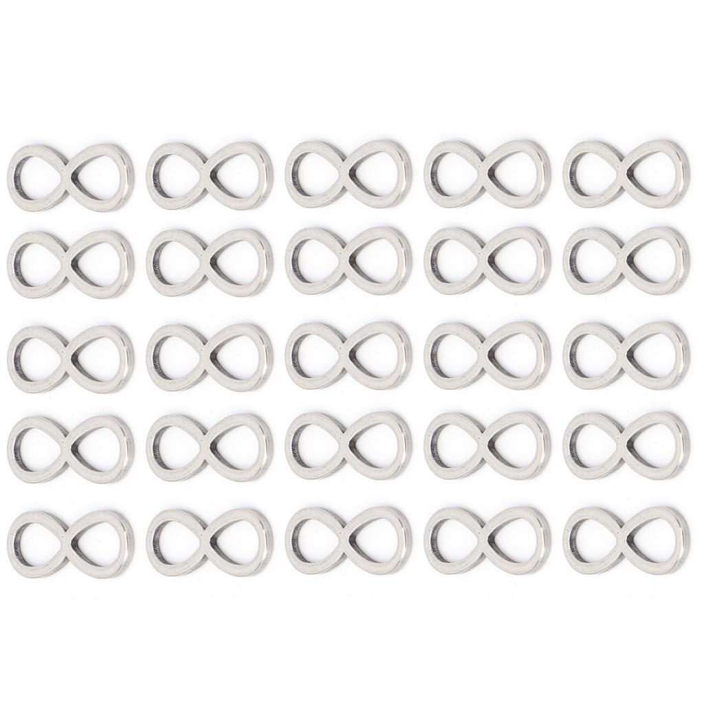 30Pcs Stainless Steel Hollow Pendant Bezel 8Shape Metal Resin Frame Jewelry Making Open Bezel