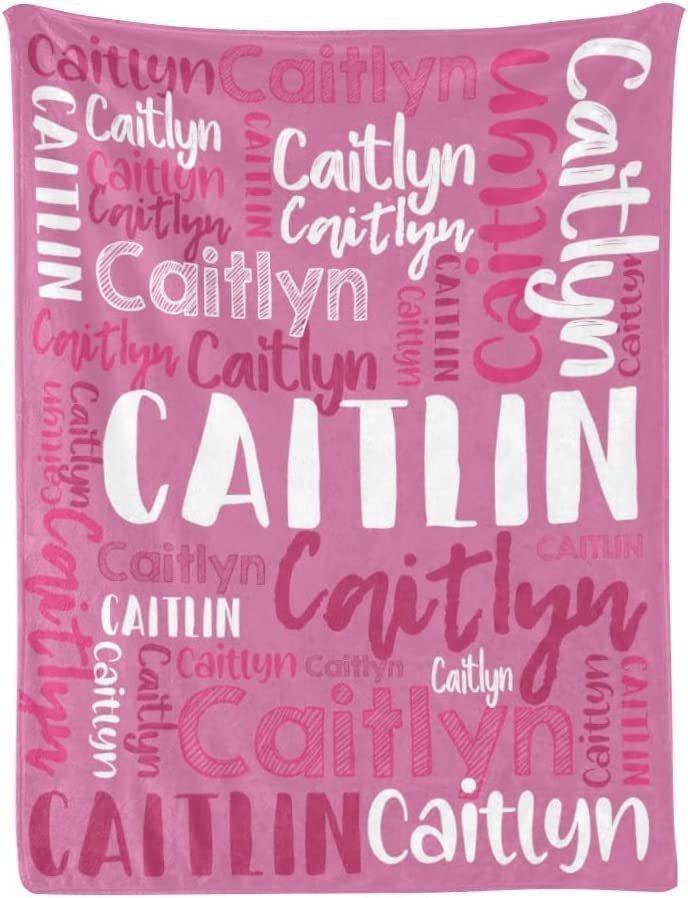 20 Colors Customized Children Adults Name Flannel Blanket Custom Personalized Day Gifts Blanket Cover Fleece Picnic Travel