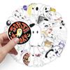 50 Cartoon Ghost Stickers for Halloween - DIY Decorations for Water Bottles, Skateboards, and Luggage