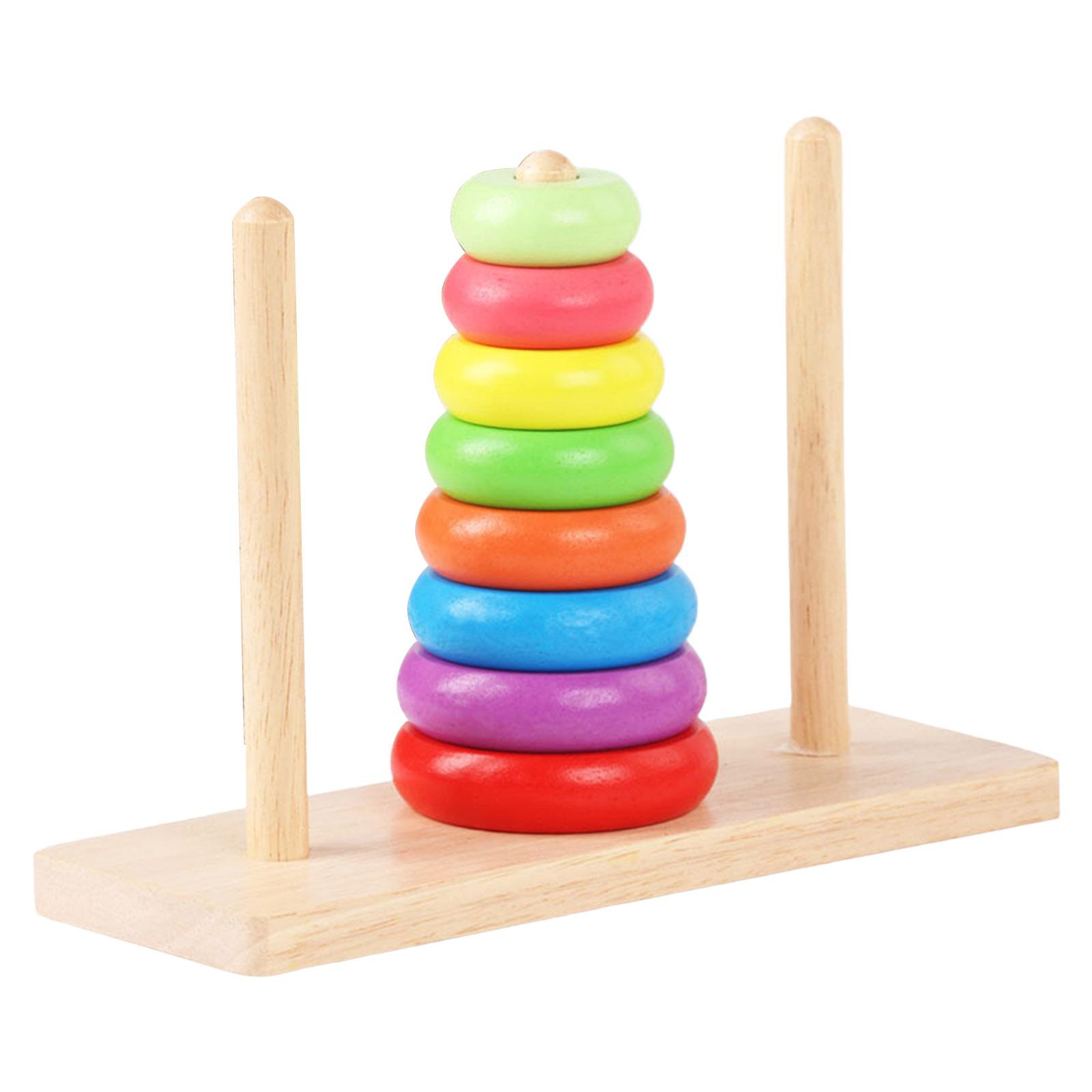 

Игрушка-головоломка «Ханойская башня» для детей 3-6 лет, подарки, игрушка для балансировки и складывания, развитие моторики для младенцев и малышей