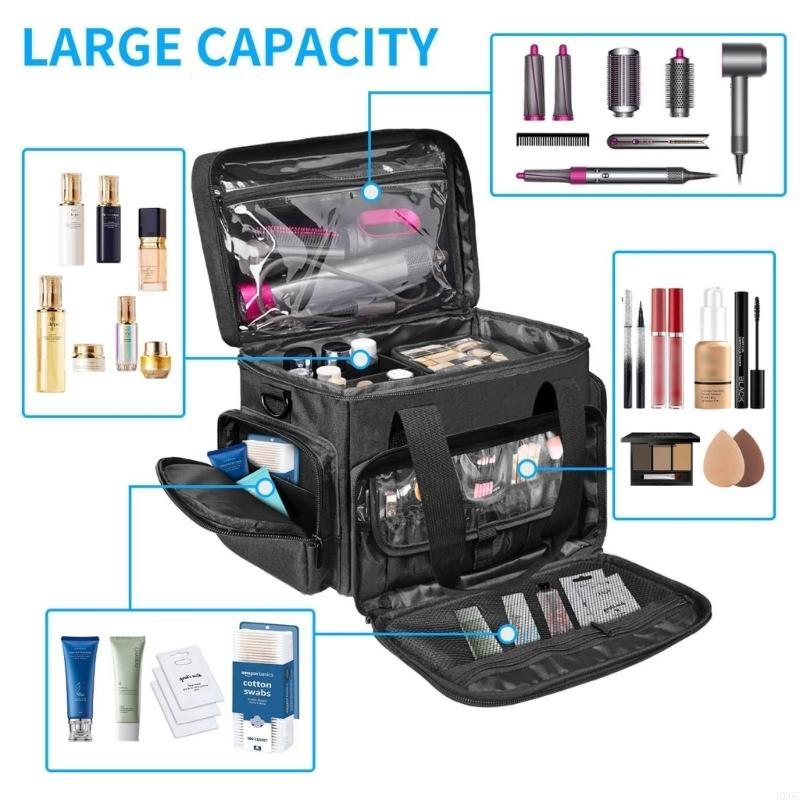 Versatile Makeup Storage Bag High Capacity Detachable Sections Durable Water Resistant Polyester HX6C