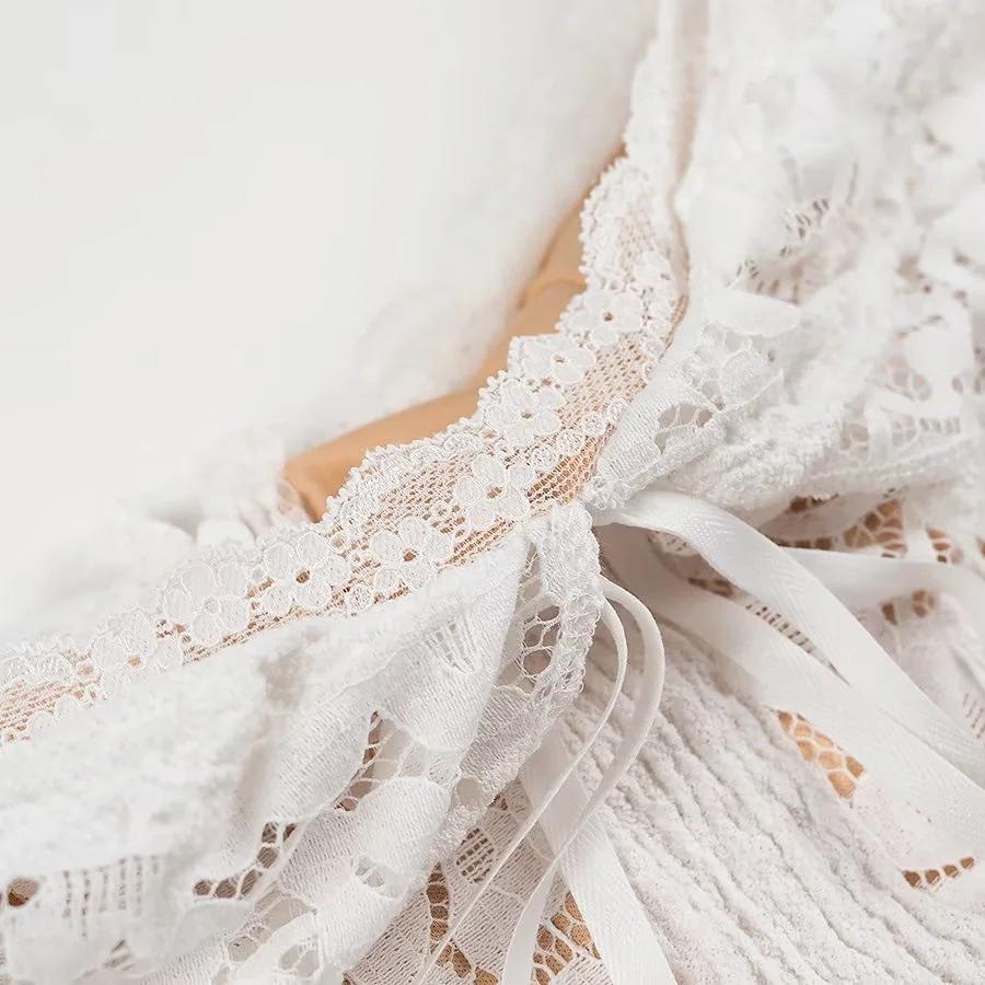 Elegant One-Shoulder Lace Bandeau Dress for Women