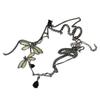 Dragonflys Pendant Necklace Adjustable Length Neckchain Unique Collarbone Chain Jewelry Fashionable Accessory for Women
