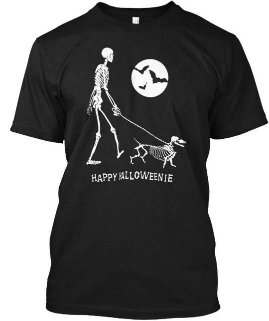 Dachshund Doxie Wiener Sausage Halloween - Happy T shirt Made in USA S-5XL 2XL