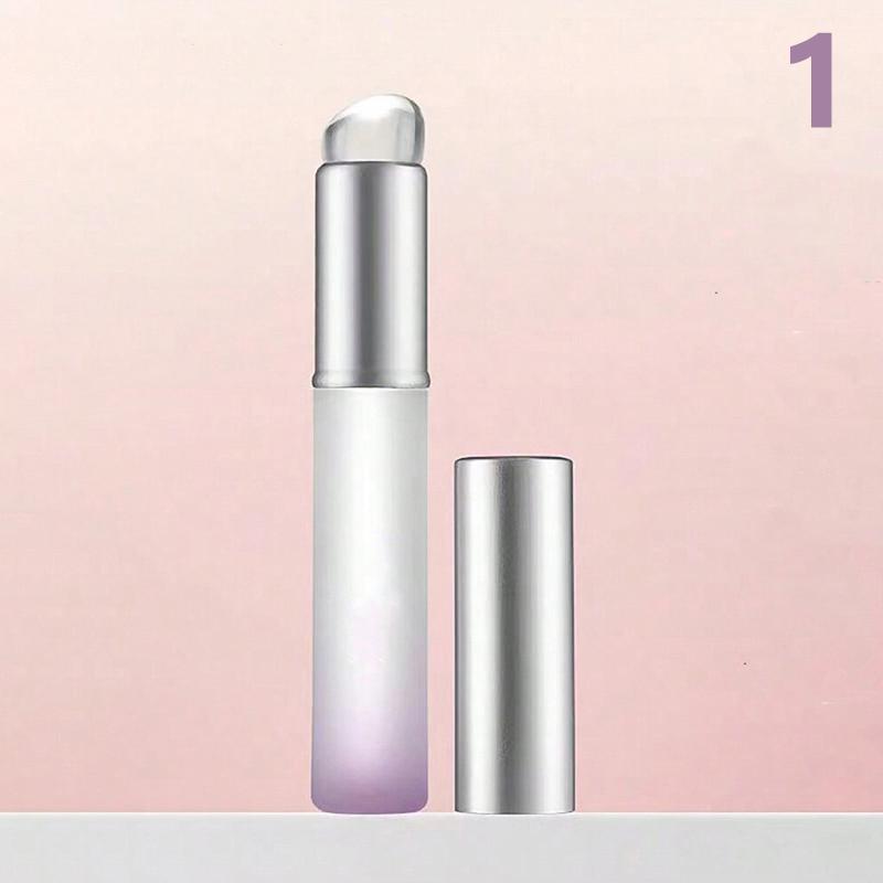 Q Soft Silicone Lip Brush With Dust Proof Cover Round Head Lipstick Applicator Lip Cosmetic Tool Multi-Use Eyeshadow Brush