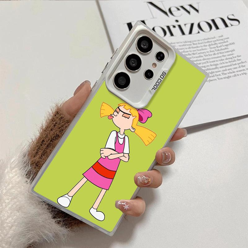 Cartoon Hey Arnold Helga Shockproof Phone Case for Samsung Galaxy S26 Edge S25 Ultra S24 FE S23 Plus S21 Cover Anti Fall Fundas
