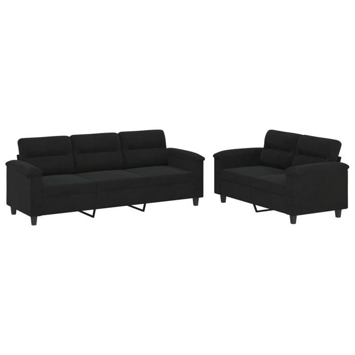 VidaXL Sofa Set with 2 Pcs Cushions, Sofas with Armrests and Backrest, Furniture Set, Living Room Furniture, 3202341