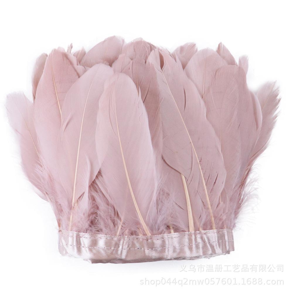 Natural Color Goose Feather Big Floating Cloth Edge Clothing Accessories 2 Meters A Pack Of Feather Cloth Belt Diy New