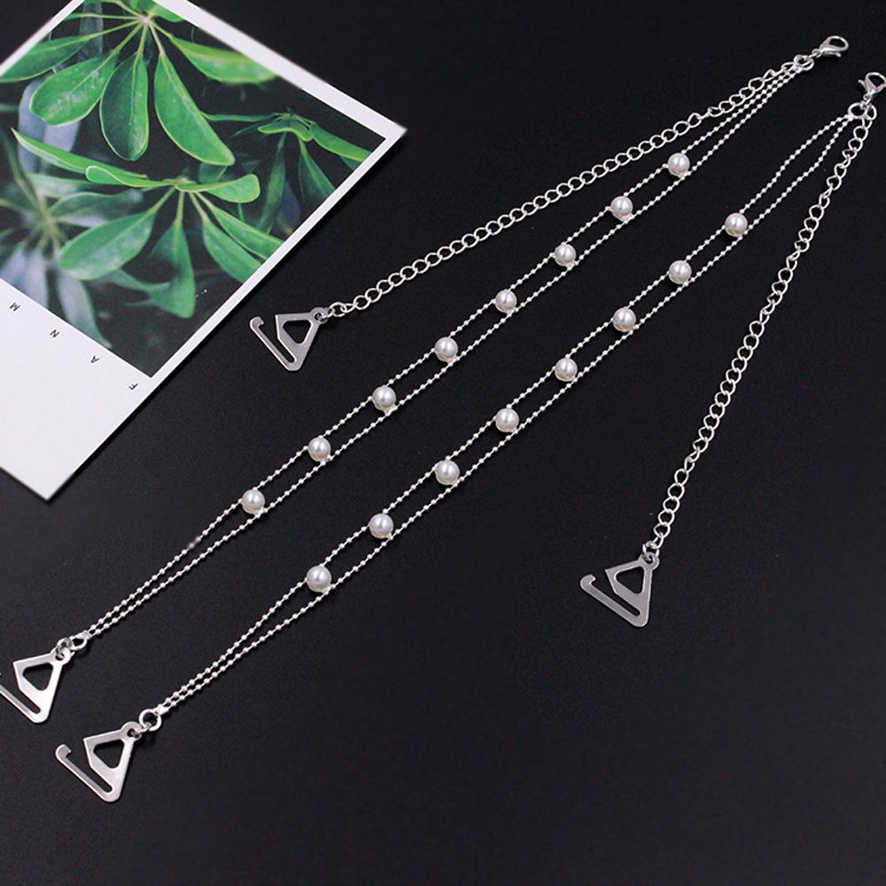 Chain Summer Wedding Leaves Women Bra Belt Bra Accessories Pearl Shoulder Strap Brassiere Straps