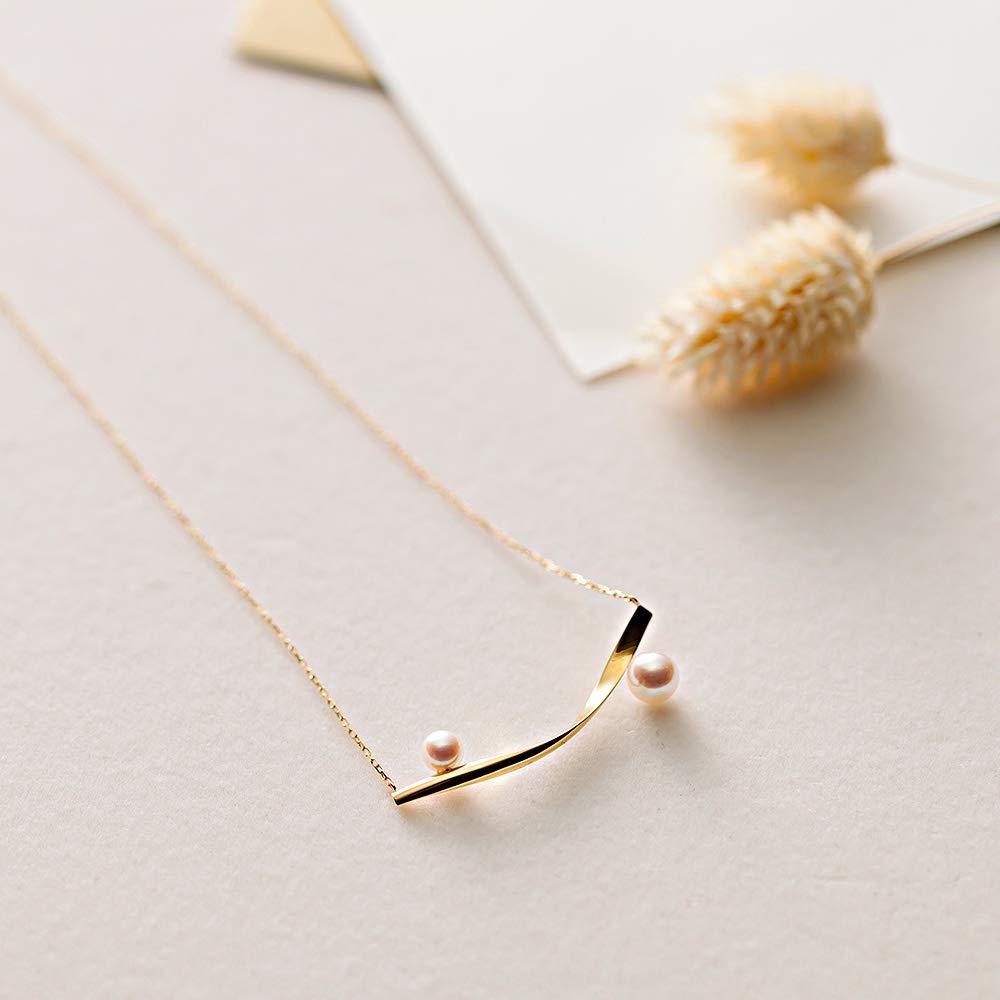 Silky Pearl Pendant K18 Necklace for Women Pearl Necklace [Gift Wrapped]