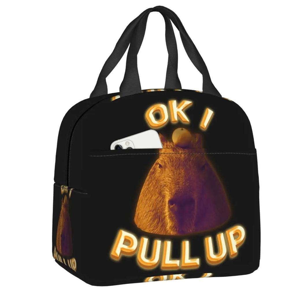 Anpassad Respektera Kapybaran Rolig Gnagare Kapybara Lunchväska Män Kvinnor Varm Kylväska Isolerade Matlådor för Student Skola