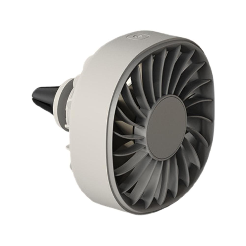 Car Mini Fan Car Cooling Fan USB Car Air Vent Clip Small Fan With Ambient Lighting 3 Speeds Adjustable Electric Powerful Fan
