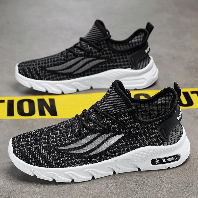 

Чоловіче взуття літо 2024 нове дихаюче сітчасте взуття з мухотканини чоловіче бігове повсякденне спортивне чоловіче модне взуття студенти 44