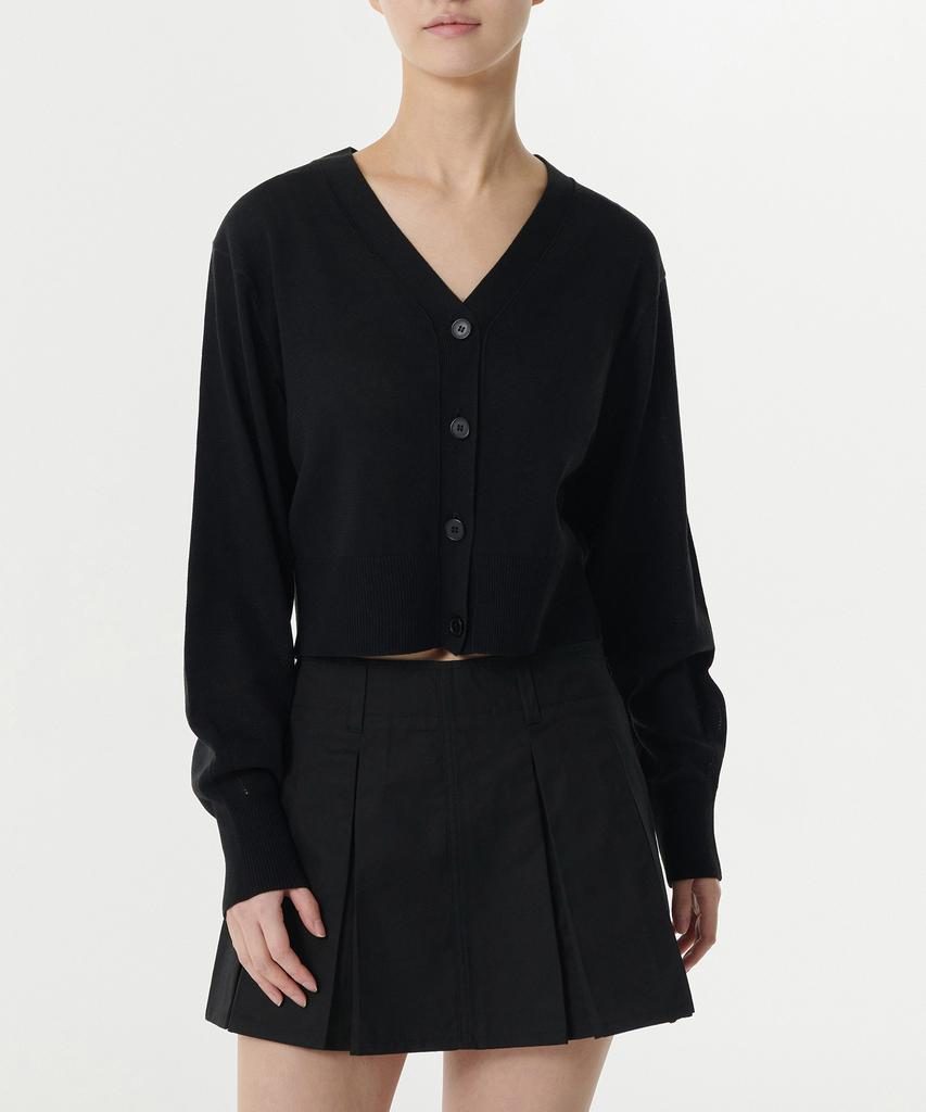 Musinsa Standard Woman Women'S Plain Crop Cardigan [Black]