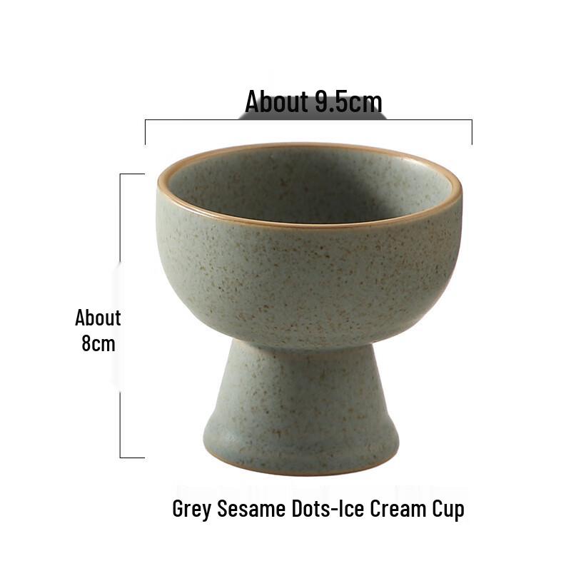 High-Footed Ceramic Dessert & Snack Cups
