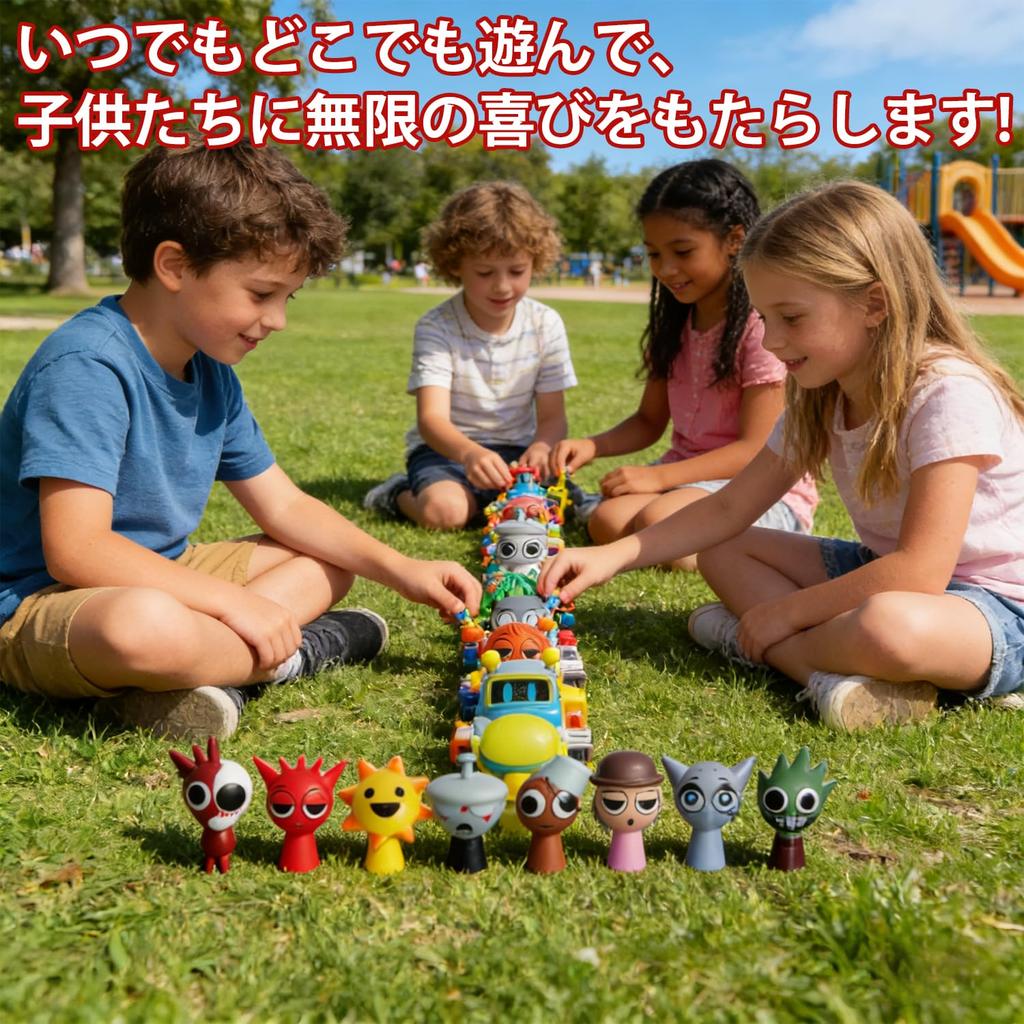 Spranky Figuren, Mini-Puppen, Spielzeug, 3-5 cm groß, PVC, Vorgefärbt, Charakter-Sammlung, Singing Monster Sammelpuppen, Geburtstagsgeschenke (48er-Set)