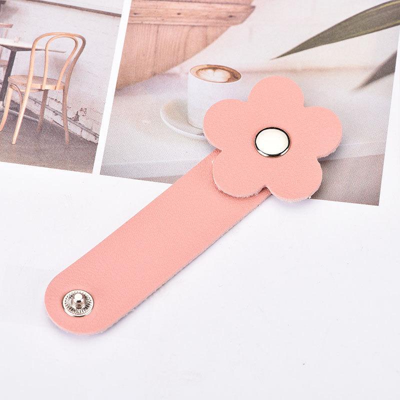 Kabelorganisatoren Wiederverwendbare PU Blumenkabelbinder Kabelorganisator Halter Befestigungsbänder Kopfhörer PC Kabelwickelmanagement