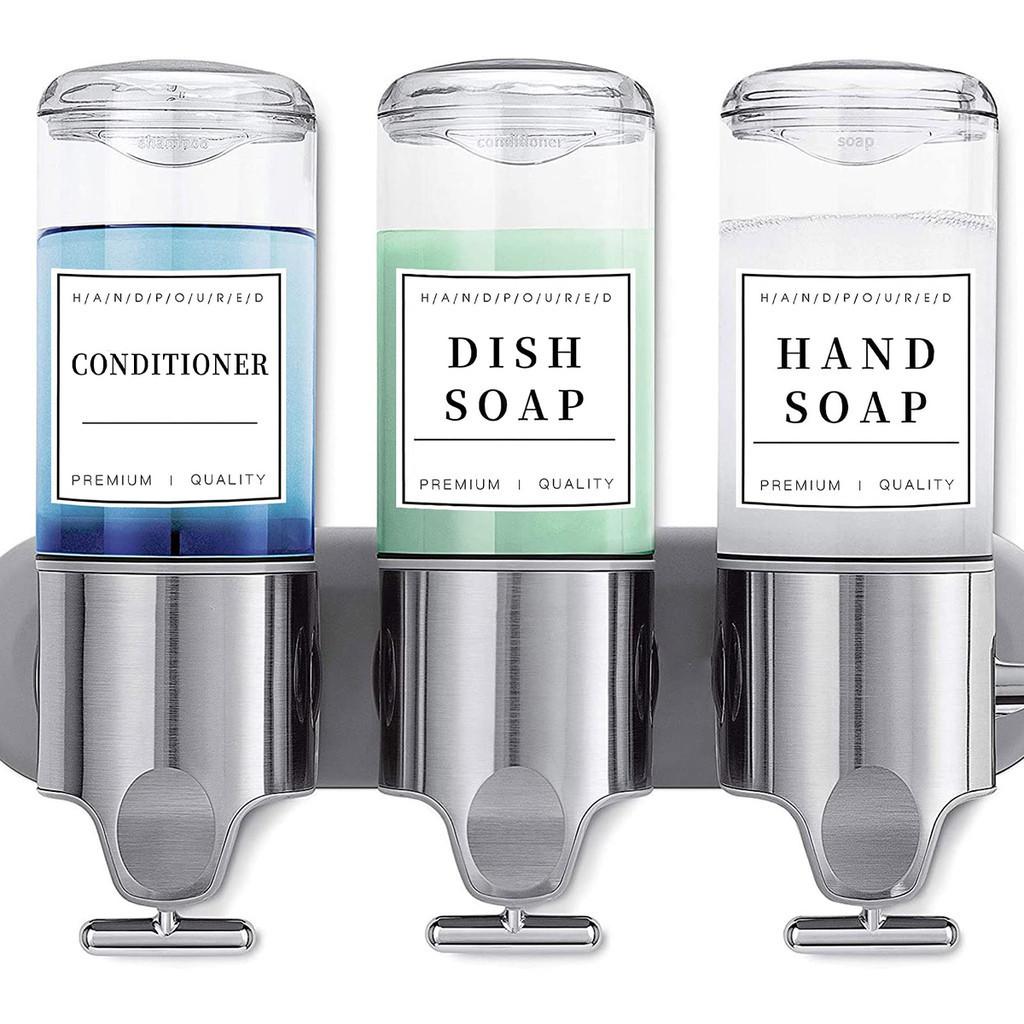 Czarne/Białe Etykiety na Dozownik Mydła Etykieta na Balsam Naklejka Szampon Odżywka Płyn do Kąpieli Łazienka Prysznic Etykiety na Dozownik Mydła Wodoodporne