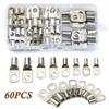 60Pcs SC Type Cable Connector Kit Tinned Copper Lugs Ring Durable Wire Nose Terminal Crimp