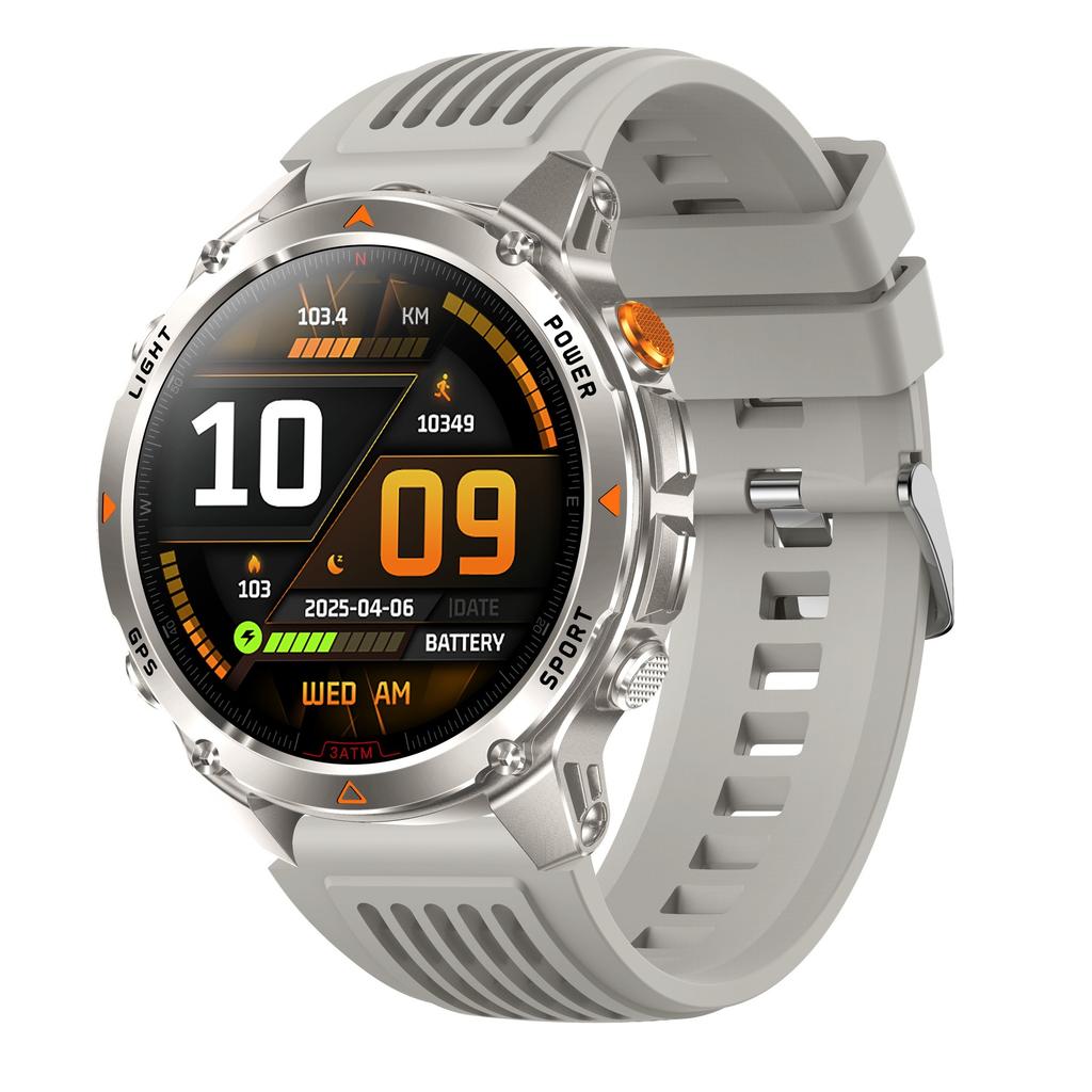 HT37 Smart Watch IPS Call Heart Rate Meter Step Sleep Monitoring 540mAh GPS Positioning 3ATM Outdoor Sports Silicone 4-Day