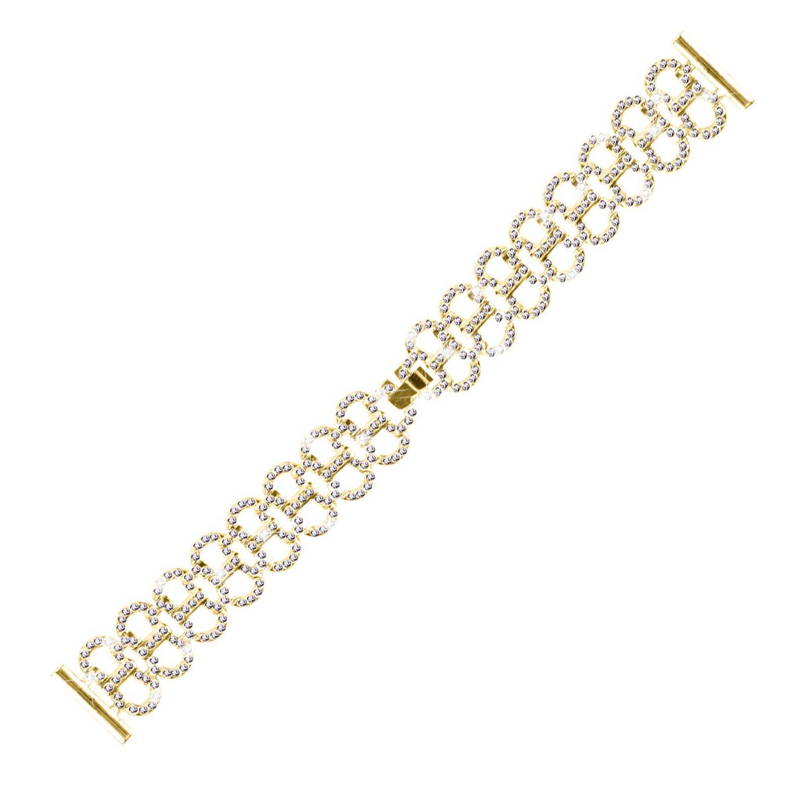 

For Gabb Watch 2 Rhinestones Decor Gourd Shape Watch Band Alloy Strap Gold